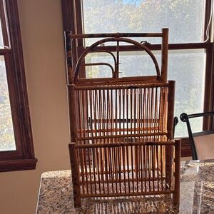 Vintage Bamboo Magazine Rack